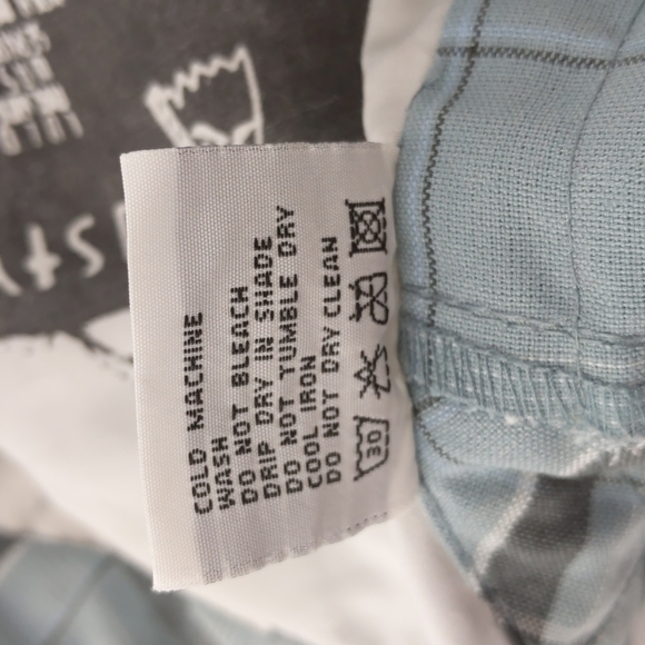 Rusty Men's Shorts Size 30 Blue Check Pockets Zip-Fly Button Belt Loops Casual - Picture 11 of 11